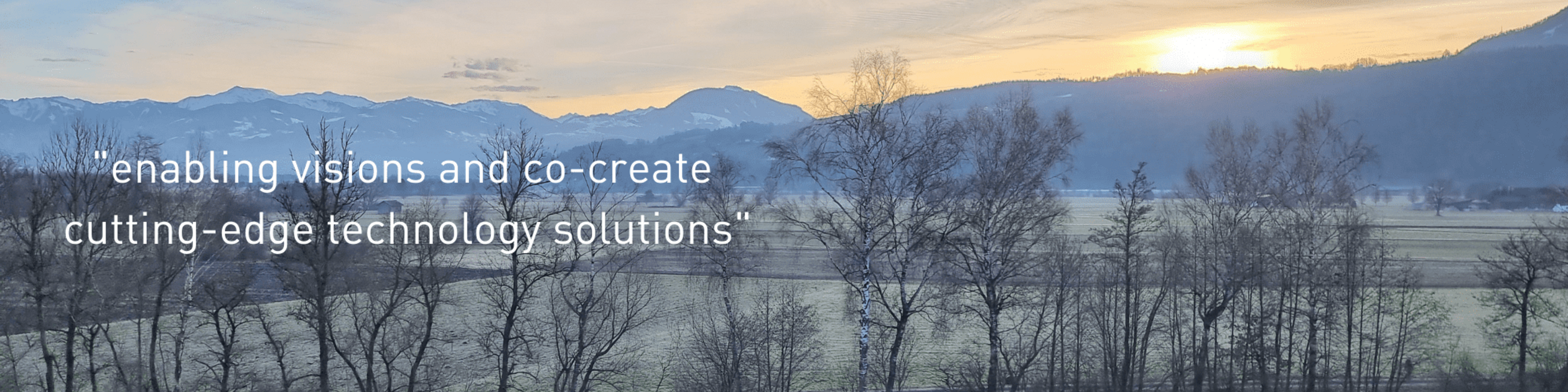 Riet Liechtenstein Ruggell nature trees forrest mountains sunrise grenn yellow blue grey